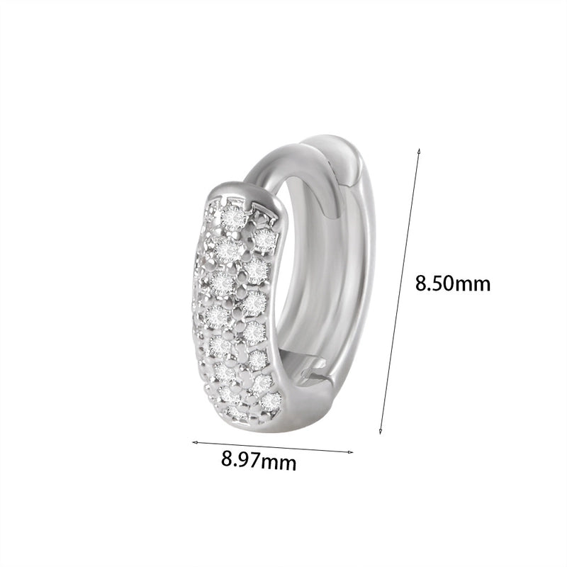 1 Piece Elegant Flower Butterfly Inlay Copper Rhinestones Zircon Earrings