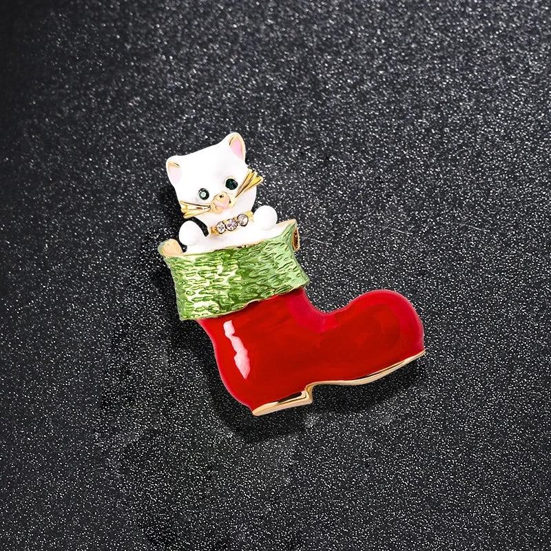 Cute Pin Animal Christmas Tree Snowman Alloy Plating Unisex Brooches