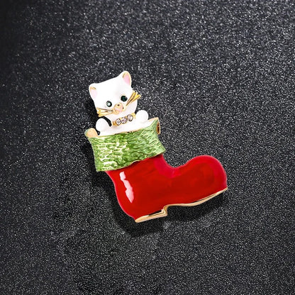 Cute Pin Animal Christmas Tree Snowman Alloy Plating Unisex Brooches