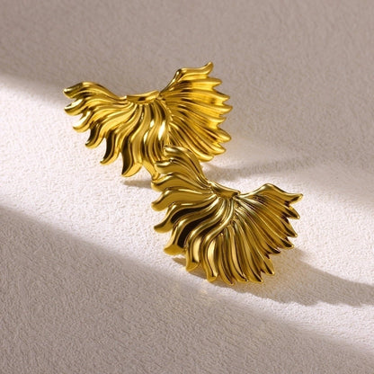 1 Pair Elegant Vintage Style Heart Shape Bow Knot 304 Stainless Steel 18K Gold Plated Ear Studs