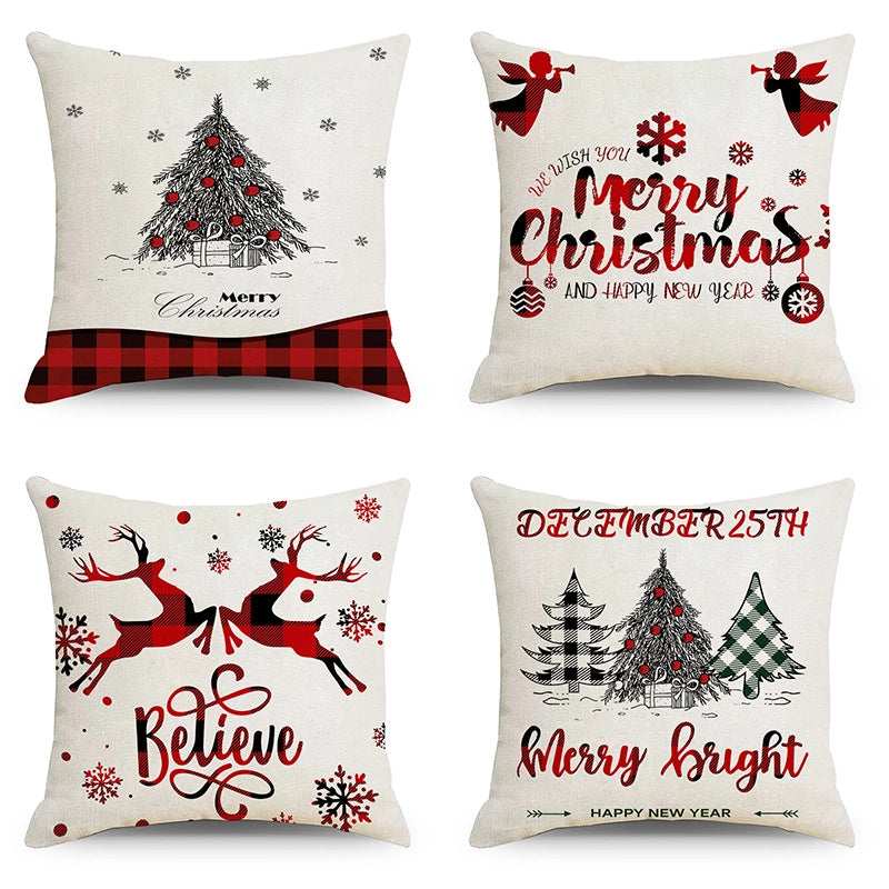 Christmas Combination Pillow Case New Home Sofa Decoration Cushion Pillow Case Manufacturers