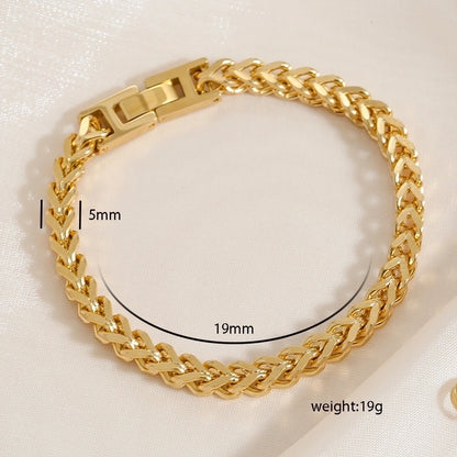 Hip-Hop Punk Minimalist Geometric 304 Stainless Steel Stainless Steel Bracelets In Bulk