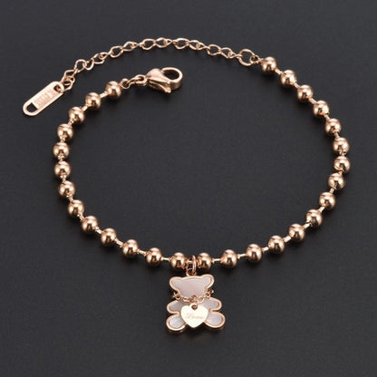 Princess Cute Bear 304 Stainless Steel 18K Gold Plated Stainless Steel Jewelry Sets