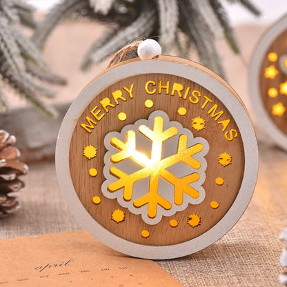 Christmas Cute IG Style Angel Snowflake Elk Wood Daily Hanging Ornaments