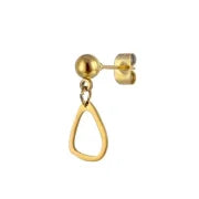 Minimalist Geometric Cross Stainless Steel Asymmetrical Dangling Earrings 1 Piece