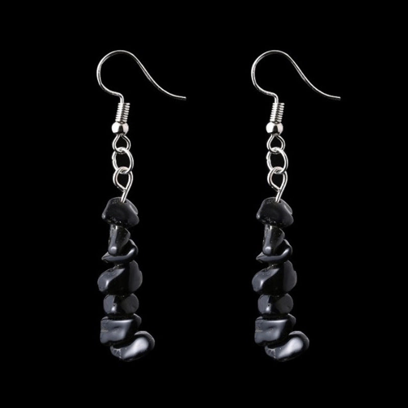 Fashion Irregular Natural Stone Handmade Drop Earrings 1 Pair