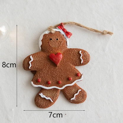 Christmas Christmas Gingerbread Resin Party Hanging Ornaments