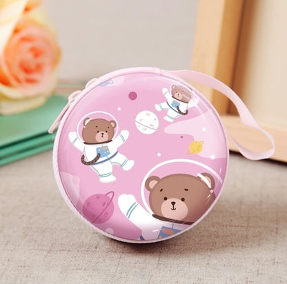 3 Pieces Women'S Cartoon Tinplate Zipper Coin Purses