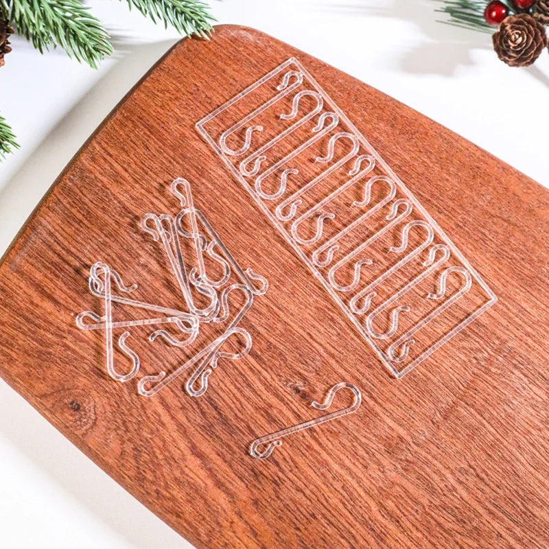 Christmas Ball Decoration Hook Christmas Tree Green Transparent Plastic Accessories S-shaped Small Hook Tool Hanging Ornament