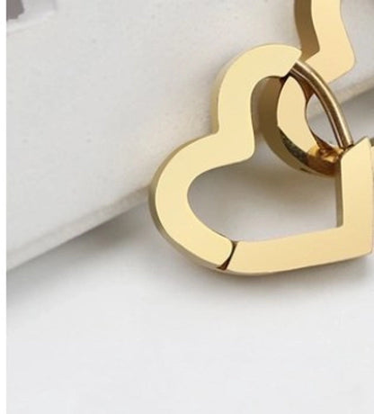 1 Piece Minimalist Solid Color Plating Stainless Steel Silver Plated Earrings