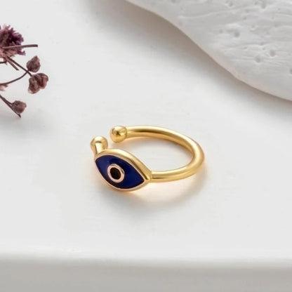 1 Piece Elegant Shiny Geometric Eye Snake Plating Inlay Copper Zircon Ear Cuffs