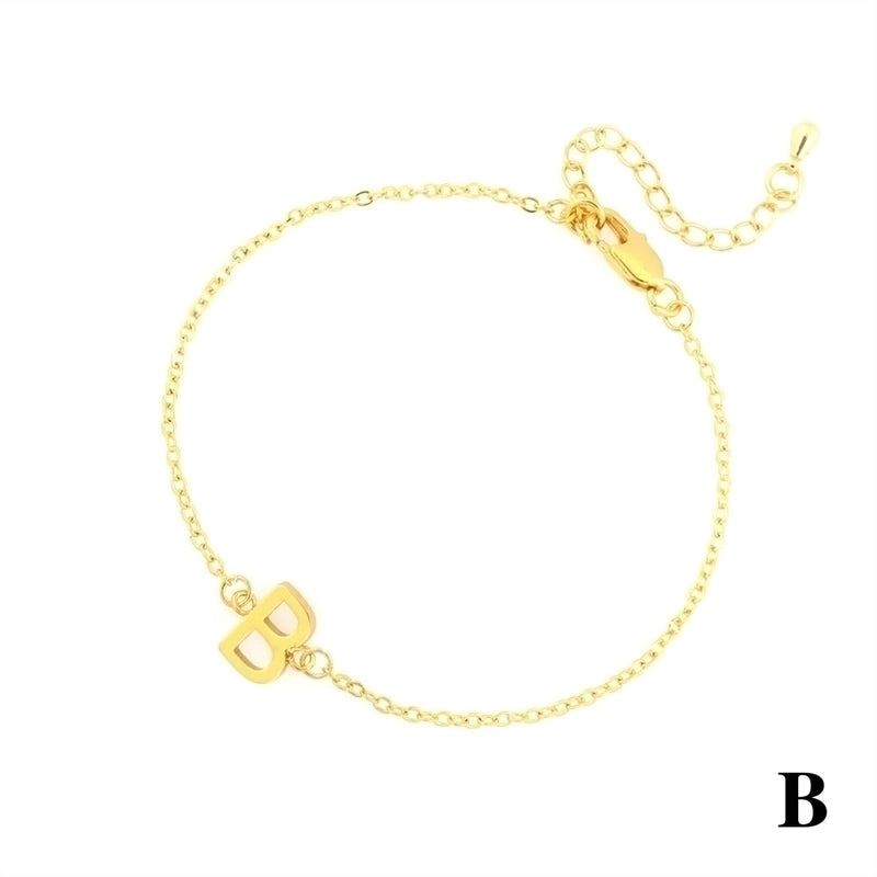 Minimalist Letter Copper Plating 18k Gold Plated Bracelets