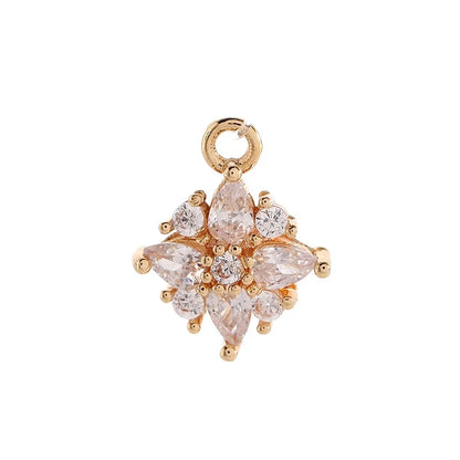 Basic Modern Style Classic Style Star Key Bell 14K Gold Plated Zircon Copper Jewelry Accessories