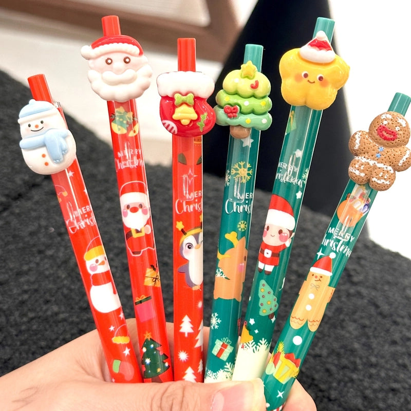 1 Piece Christmas Tree Santa Claus Christmas Learning Christmas Plastic Cute Gel Pen