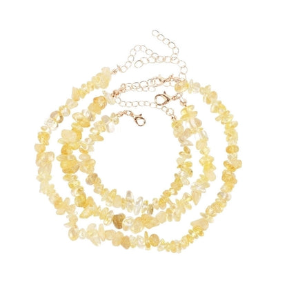 Minimalist Solid Color Natural Stone Bracelets Anklet Necklace