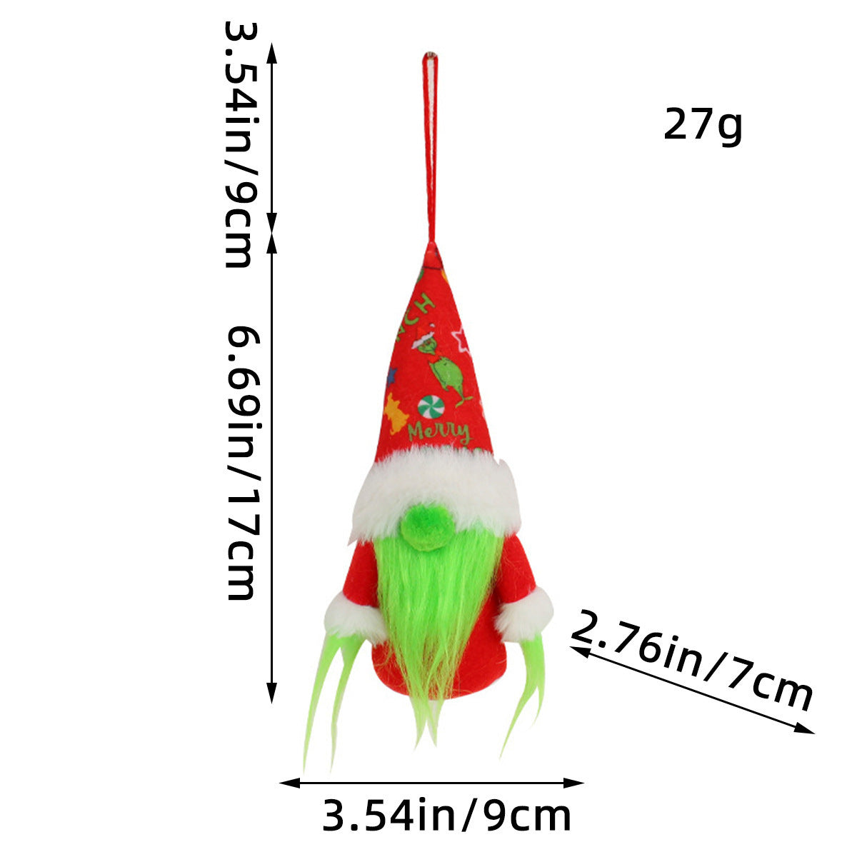 Christmas Decoration Christmas Sequin Lighted Rudolph Doll Christmas Glowing Faceless Gnome Doll Ornament