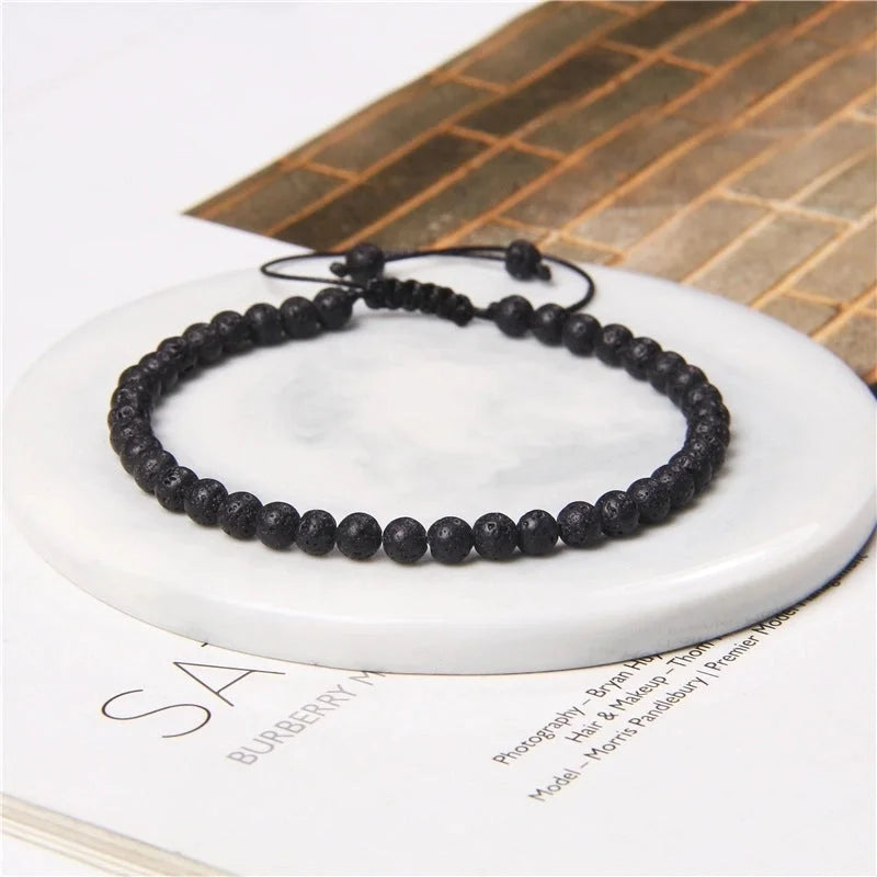 Fashion Solid Color Natural Stone Beaded Bracelets 1 Piece