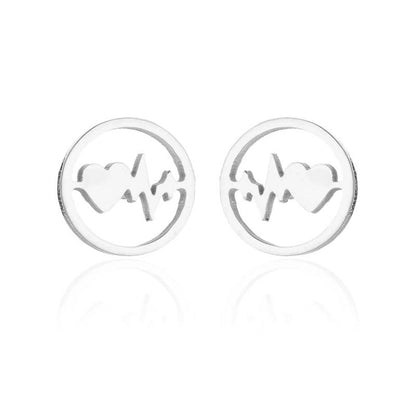 1 Pair Fashion Star Moon Tree Plating Hollow Out 304 Stainless Steel 18K Gold Plated Ear Studs