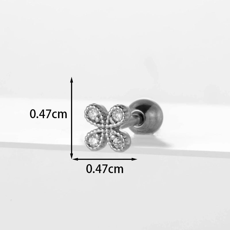 Ear Cartilage Rings & Studs Flower 316L Stainless Steel Copper