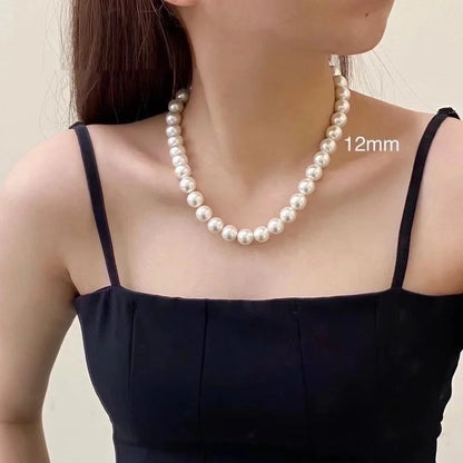 Fashion Solid Color Artificial Pearl Alloy Women\'s Necklace 1 Piece
