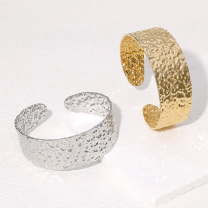 Luxurious Irregular Stainless Steel Electroplating Bangles