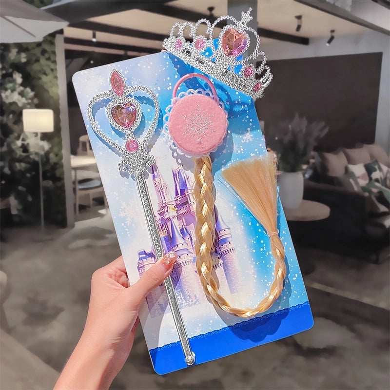 Girl'S Elegant Princess Shiny Snowflake Plastic Hair Band Hair Tie Crown