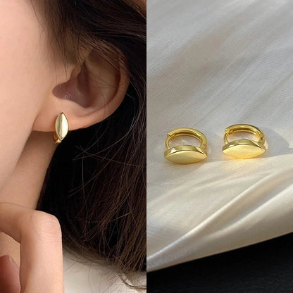 Korean Style S925 Silver Needle Personalized Geometric Double-layer Cross Circle Earrings Women's Retro Fashion Creative Earrings Ear Buckle Fashion