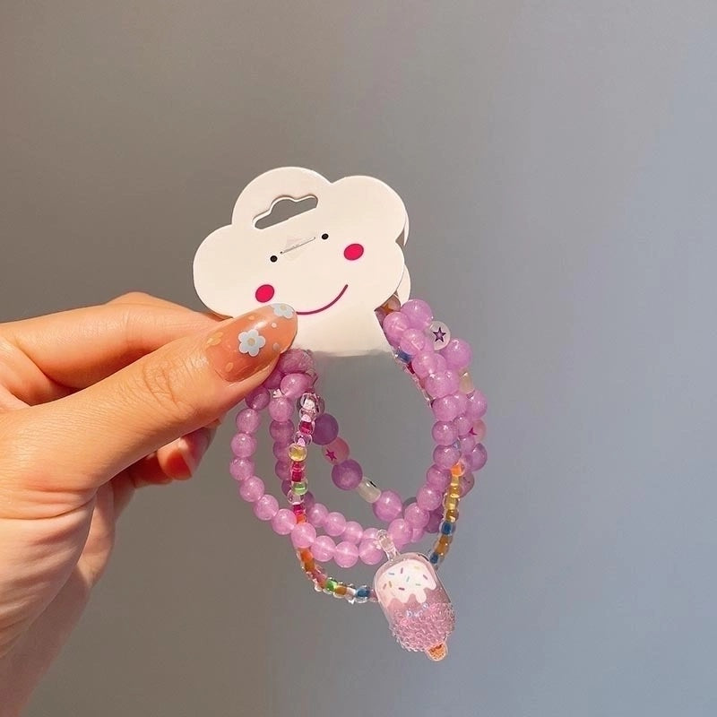 Cute Girl'S Cartoon Arylic Plastic Beaded