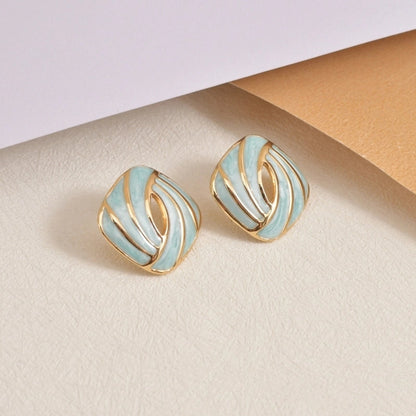 1 Pair Casual Vintage Style Minimalist Geometric 304 Stainless Steel 18K Gold Plated Ear Studs