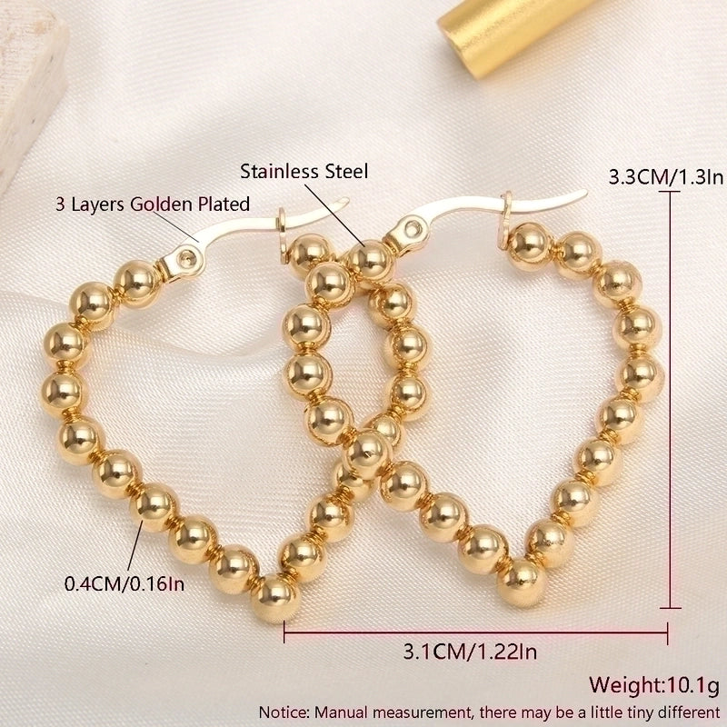 1 Pair Basic Minimalist Triangle Plating 304 Stainless Steel 18K Gold Plated Gold Plated Ear Studs