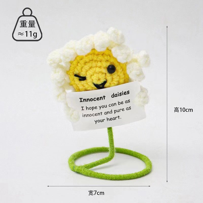 Cartoon Style Cute Animal Fruit Yarn Artificial Decorations