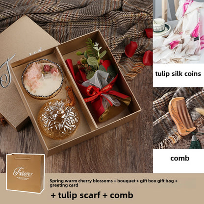 Aromatherapy Candle Gift Box March 8Th Women'S Mother'S Day Gift For Mother And Teacher Practical Niche Advanced Soy Wax