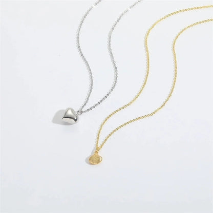 Copper 14K Gold Plated Star Heart Shape Pendant Necklace