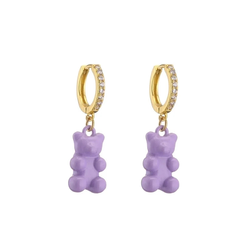 Fashion Cartoon Character Plating Copper No Inlaid Copper Earrings