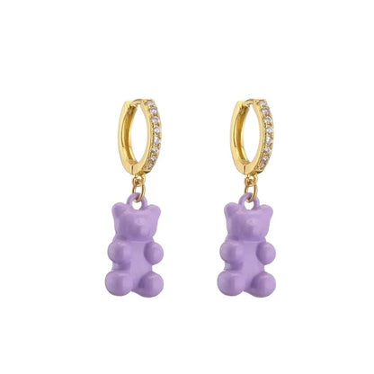 Fashion Cartoon Character Plating Copper No Inlaid Copper Earrings