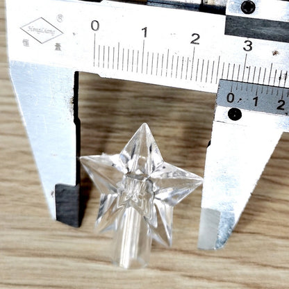 10 Pieces Transparent Round Ball Snowflake Small Five-star Christmas Tree Light String Accessories Five-pointed Star Tree Top Star Christmas Decoration