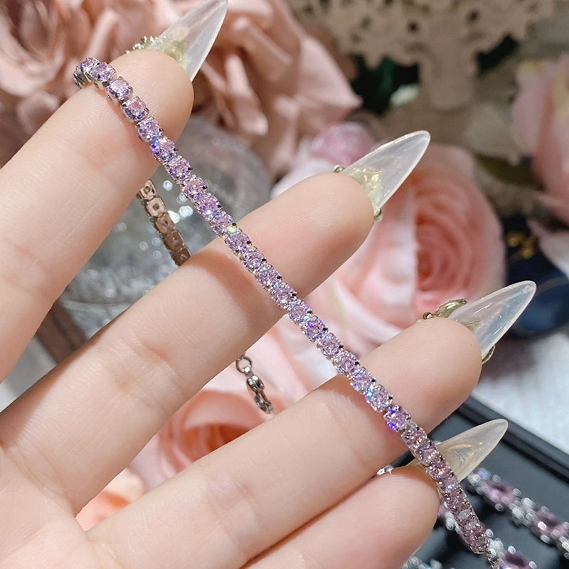 Copper Inlay Heart Shape Flower Bow Knot Zircon Bracelets