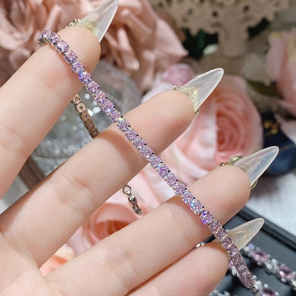 Copper Inlay Heart Shape Flower Bow Knot Zircon Bracelets