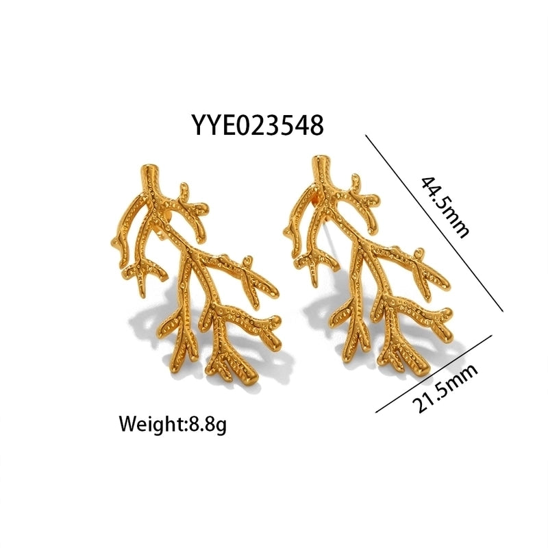 1 Pair IG Style Marine Style Modern Style Irregular Irregular Plating 304 Stainless Steel 316 Stainless Steel 18K Gold Plated Ear Studs