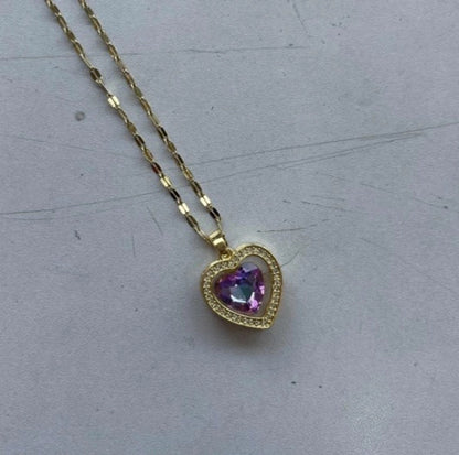 Minimalist Bow Knot Titanium Steel Copper Inlay Rhinestones Pendant Necklace