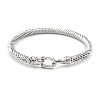 Minimalist Classic Style Geometric Stainless Steel Bangle In Bulk
