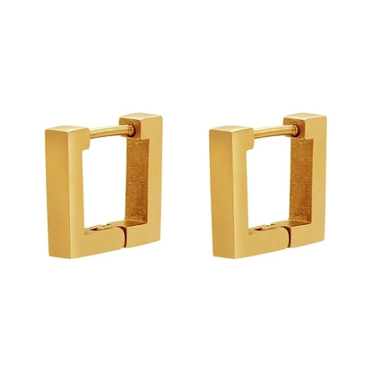 Fashion Geometric Plating Stainless Steel No Inlaid 18K Gold Plated Earrings