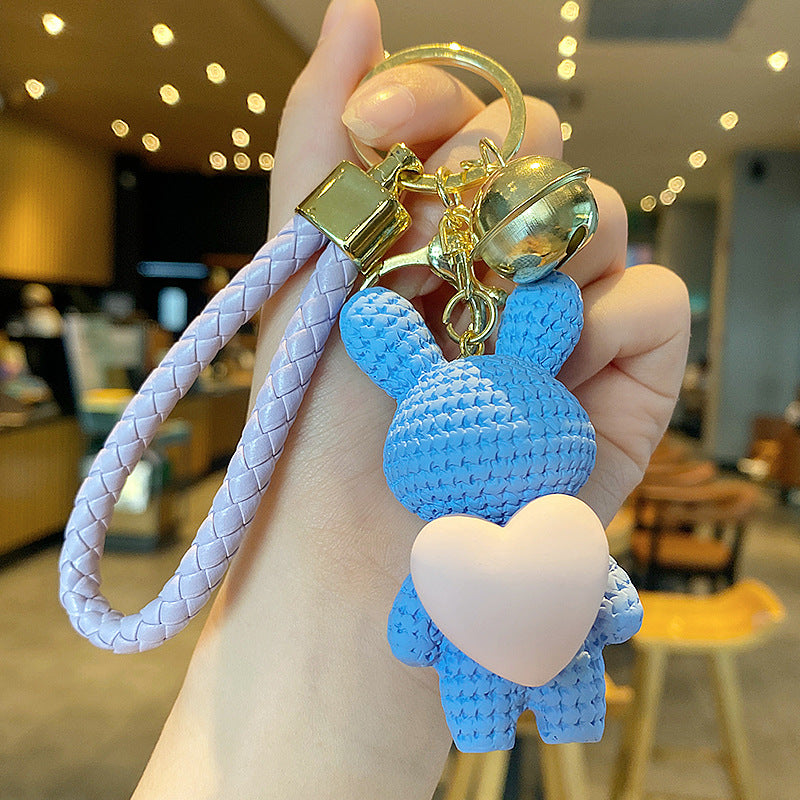 Cartoon Style Animal Heart Shape Resin Unisex Bag Pendant Keychain