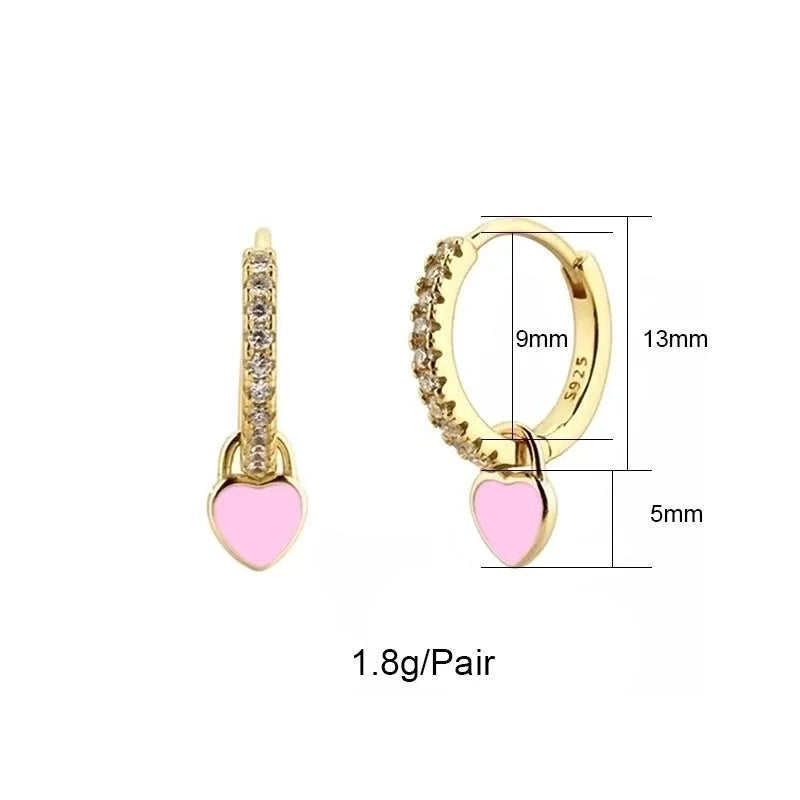 1 Pair Modern Style Classic Style Heart Shape Smile Face Copper Drop Earrings Ear Cuffs Earrings