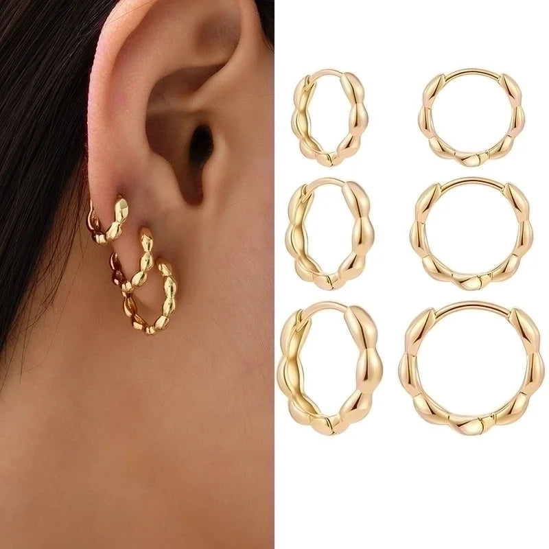 1 Pair Minimalist Heart Shape Plating Copper Earrings