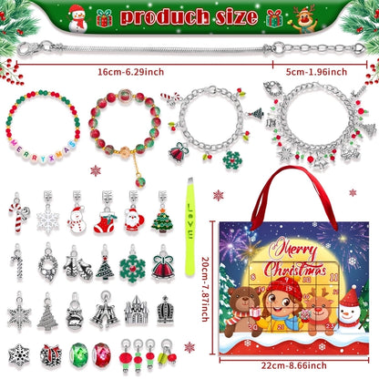 1 Set Zinc Alloy Christmas Tree Santa Claus Snowman Advent Calendar Jewelry Accessories