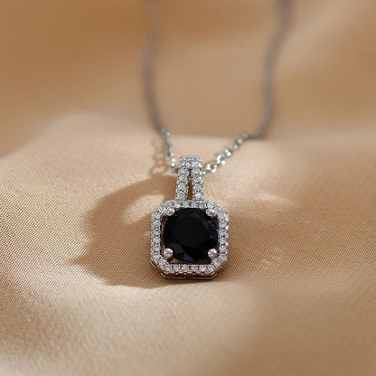 Minimalist Round Copper Plating Inlay Zircon Gold Plated Pendant Necklace