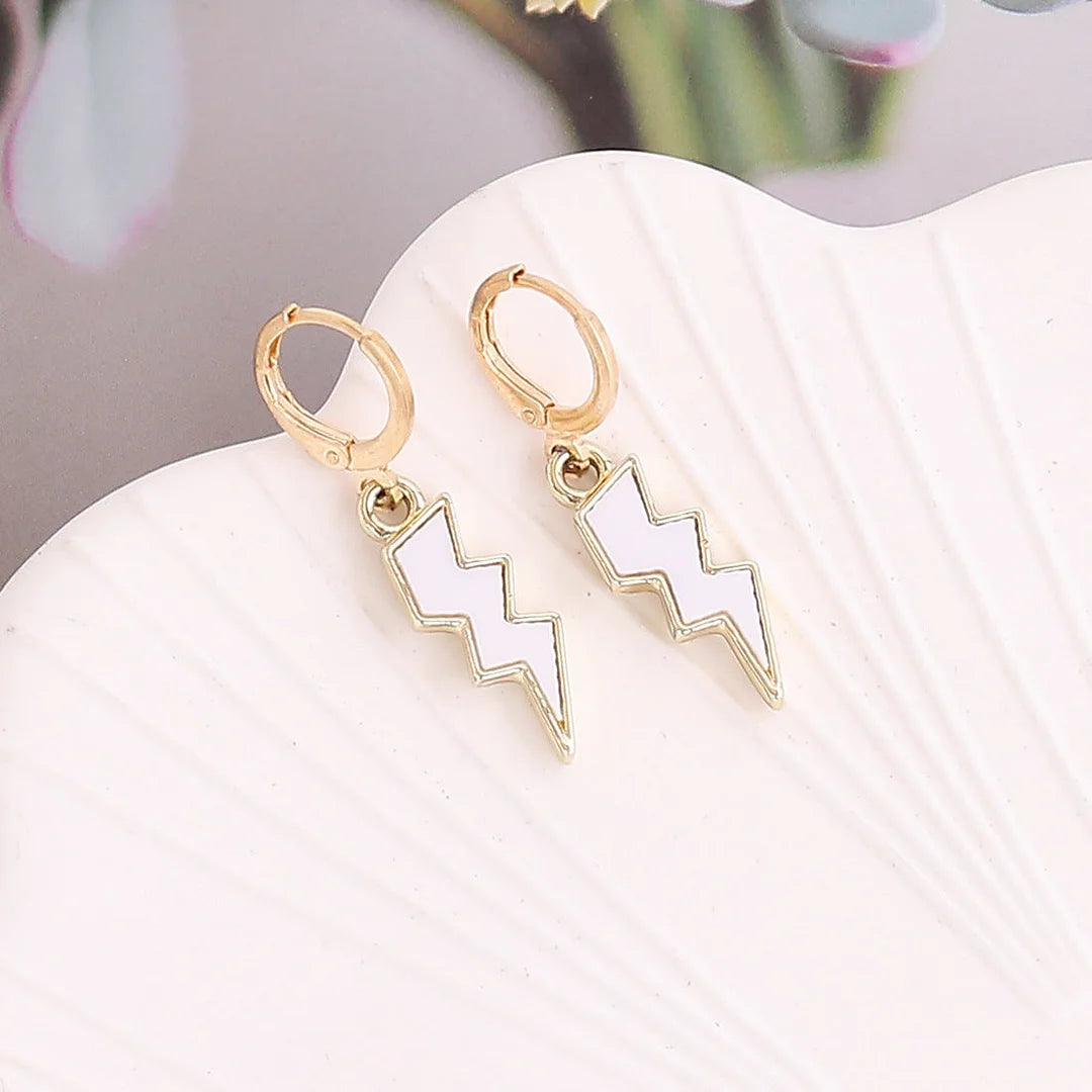 Women Minimalist Celestial Alloy Electroplating Earrings