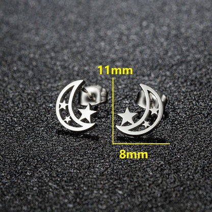 1 Pair Minimalist Classic Style Geometric Polishing Plating 304 Stainless Steel 18K Gold Plated Ear Studs