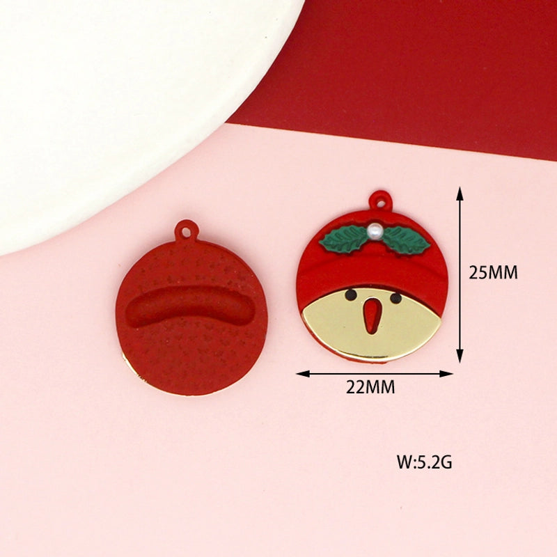 10 PCS/Package 17 * 21mm 17 * 22mm 19 * 24mm Alloy Rhinestones Penguin Christmas Tree Snowman Pendant Jewelry Accessories